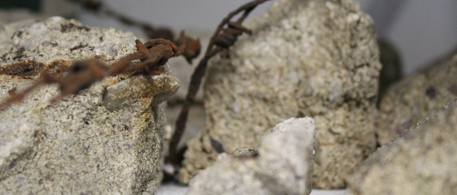 Mauerstücke in Nahaufnahme